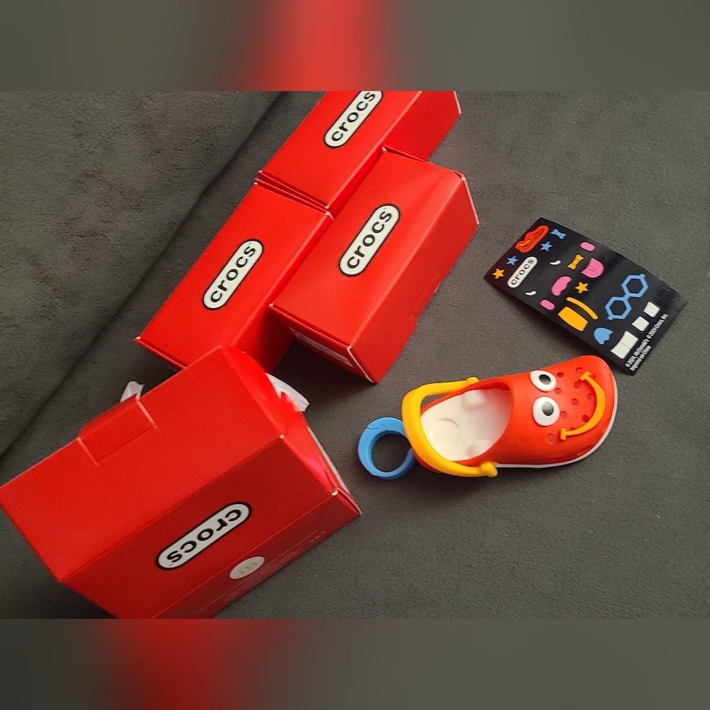 Quebec Exclusive ONLY🔥Happy Meal Red Crocs X Mcdonalds Keychain Toy 2024